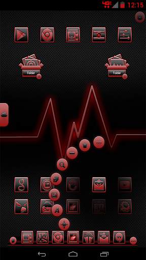 Serenity Launcher Theme Red screenshot 10