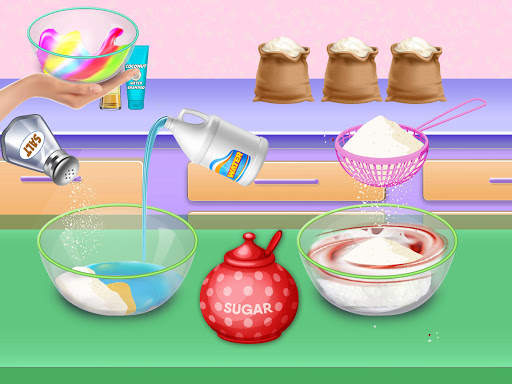 Rainbow DIY Slime Maker: Squishy Fluffy Jelly Game screenshot 3