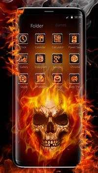 Fire Flaming Skull Theme screenshot 4