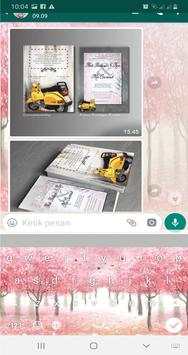 theme pink keyboard for Whatsapp screenshot 5