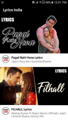 Lyrics India - New Song Lyrics App screenshot 3