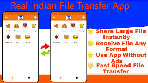 Real Indian File Transfer - Share Music & Videos screenshot 1