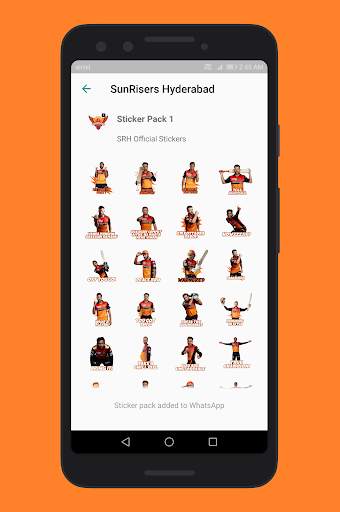 SunRisers Hyderabad Stickers screenshot 4