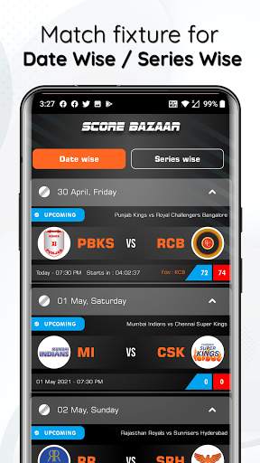Score Bazaar - Cricket Live Line Score screenshot 3