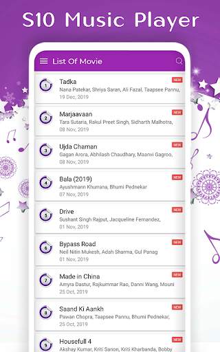 S10 Music Player screenshot 1