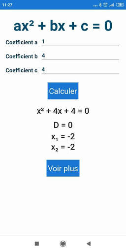 Équation quadratique solveur screenshot 3
