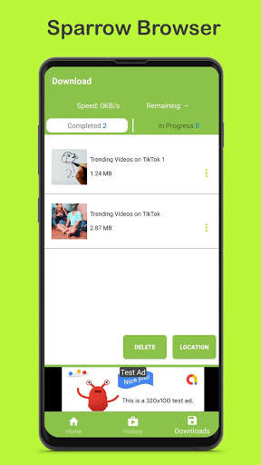 Sparrow Browser and Video Downloader screenshot 2