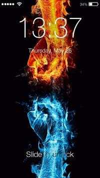 Fire and Ice PIN Screen Lock screenshot 1