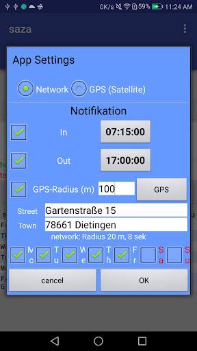 Saza: Work time GPS company screenshot 5