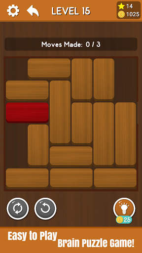 Block Escape - Sliding Red Wood Block screenshot 2