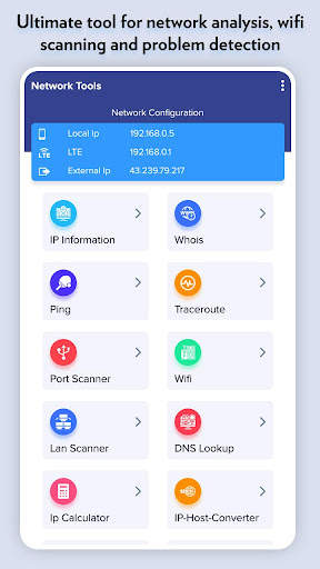 Network Tools: WiFi Analyzer, IP Utilities screenshot 2