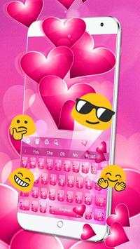 Pink Heart Crystal Keyboard 2 تصوير الشاشة