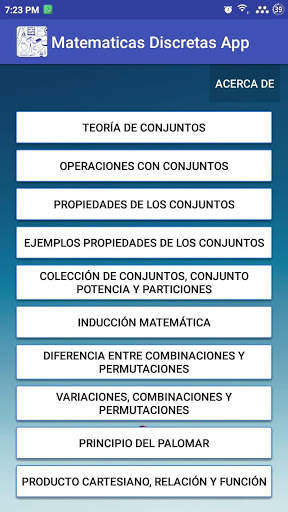 Matemáticas Discretas App screenshot 2