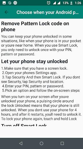 PIN Lock Disable Codes screenshot 3