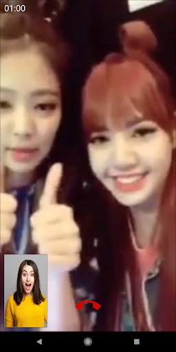 Black Pink Fake Video Call Simulator screenshot 1