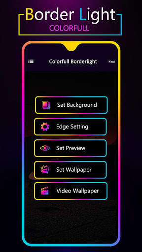 Colorful Border Light : Edge Video Live Wallpaper screenshot 3