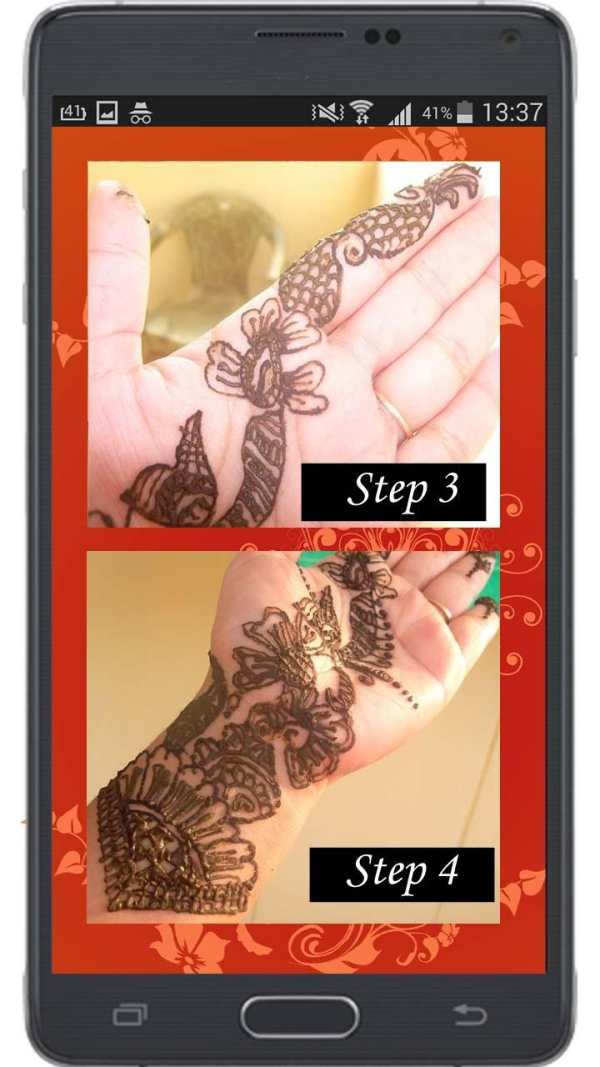 Henna Design Step Guide 2017 स्क्रीनशॉट 4