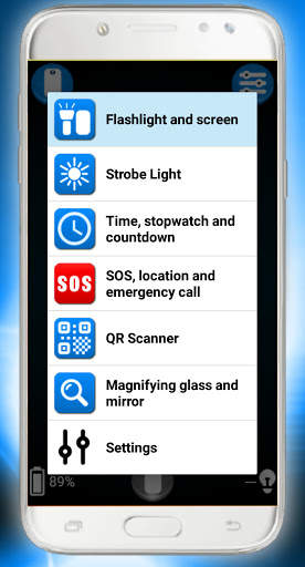 Total Flashlight (QR, Magnifier/Mirror, SOS...) screenshot 1