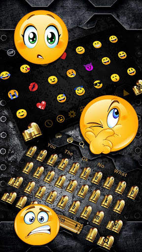 Golden Bullet Shots Keyboard Theme screenshot 3