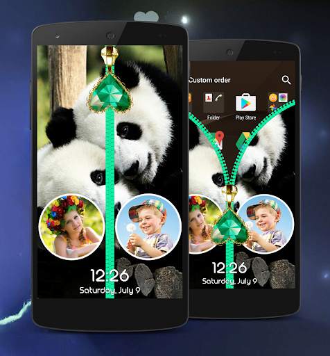 Panda Zipper Lock Screen 3 تصوير الشاشة