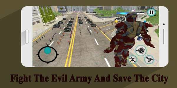 Flying Super Iron Hero Of Crime City Rescue Game स्क्रीनशॉट 1