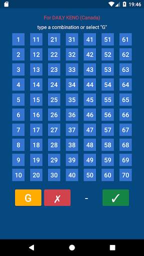KENO - combinations statistics screenshot 1