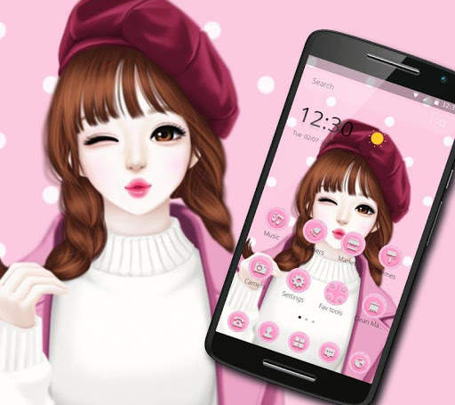 Pink Sweet Girl Love Theme screenshot 4