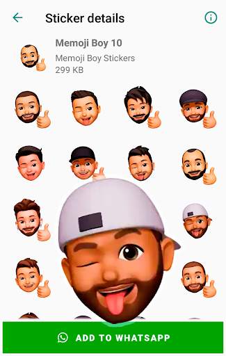 Memoji Boy Apple Stickers for WhatsApp screenshot 4