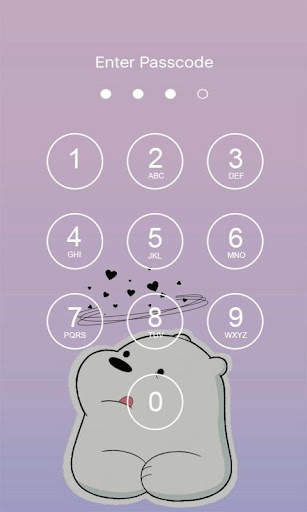 Cute Bear Lock Screen screenshot 1