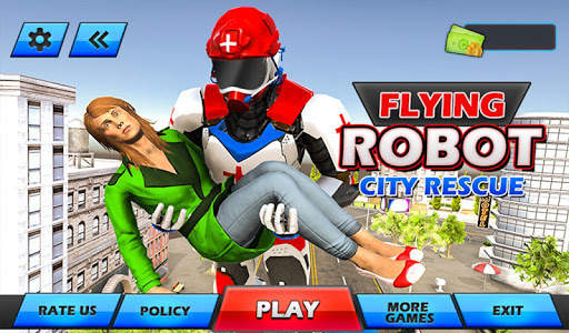 Flying Robot Rescue Mission: Super Heroes Game screenshot 6
