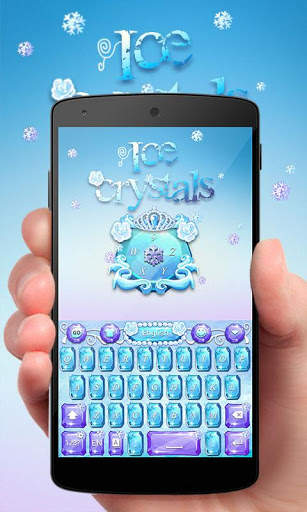 Ice Crystals GO Keyboard Theme स्क्रीनशॉट 4