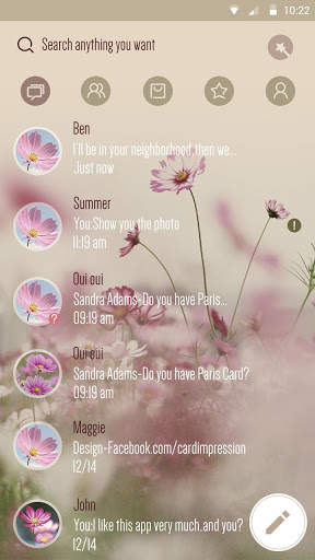 GO SMS BLOOM THEME screenshot 3