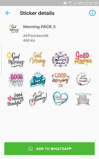 Good Morning Stickers for WhatsApp screenshot 3