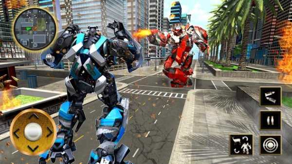 US Police Deer Robot Cop Car Transforming Game screenshot 2