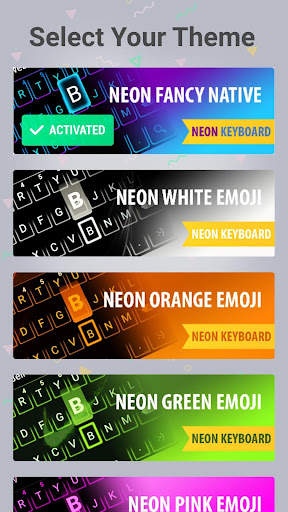 Emoji Smart Neon keyboard screenshot 2