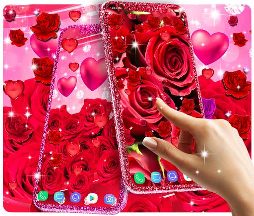 Red rose live wallpaper screenshot 2