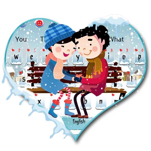 Winter Couple Keyboard Theme 10001002