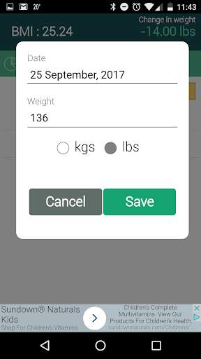 My weight Manager screenshot 2