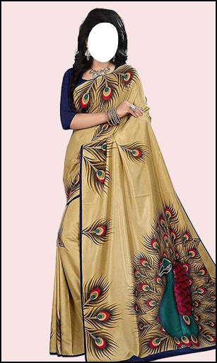 Party Wear Sarees With Women Photo Editor screenshot 1