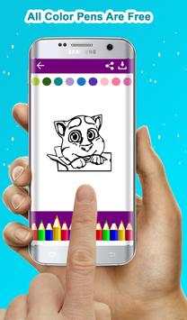 Talking Cat Tom Coloring Book screenshot 4