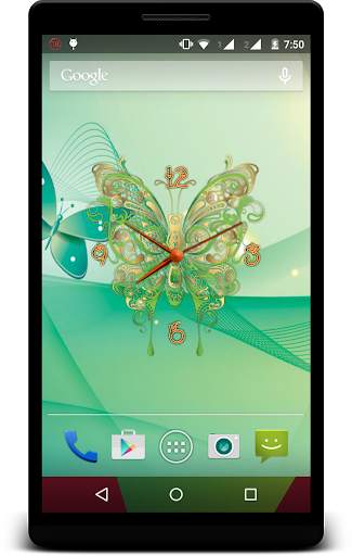 Butterfly Clock Live Wallpaper screenshot 6