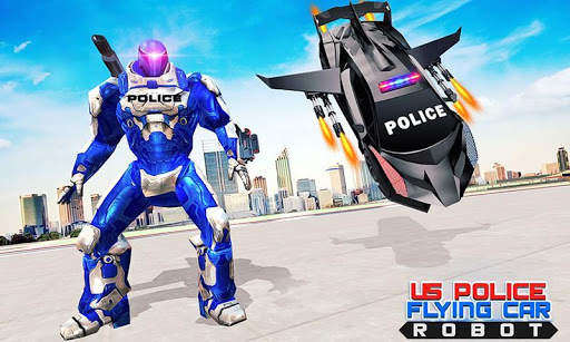 Flying Police Car Robot Hero: Robot Games screenshot 3