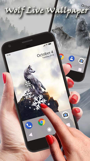 Galaxy ice wolf live wallpaper screenshot 4