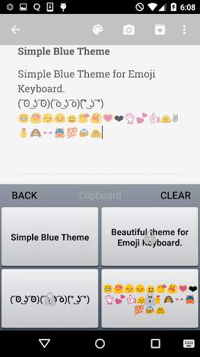 Simple Blue Emoji Keyboard screenshot 4