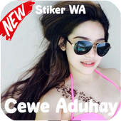 Stiker WA Cewe Aduhay icon