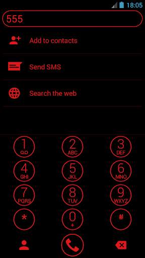 Dialer Theme Circle Black Red screenshot 2