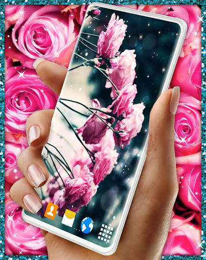 Spring Rose Live Wallpaper 🌹 Pastel Pink Themes screenshot 5