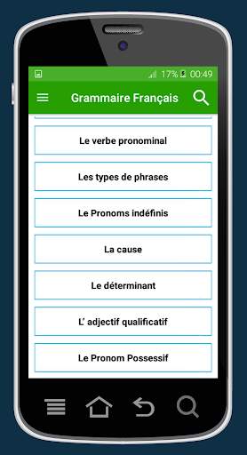 Grammaire Français Cours screenshot 4