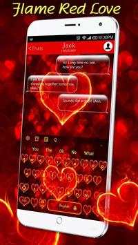 Flame Heart Keyboard Theme скриншот 1