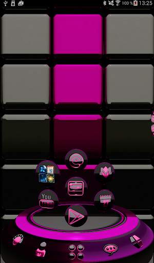 pink black 3D Next Launcher screenshot 2